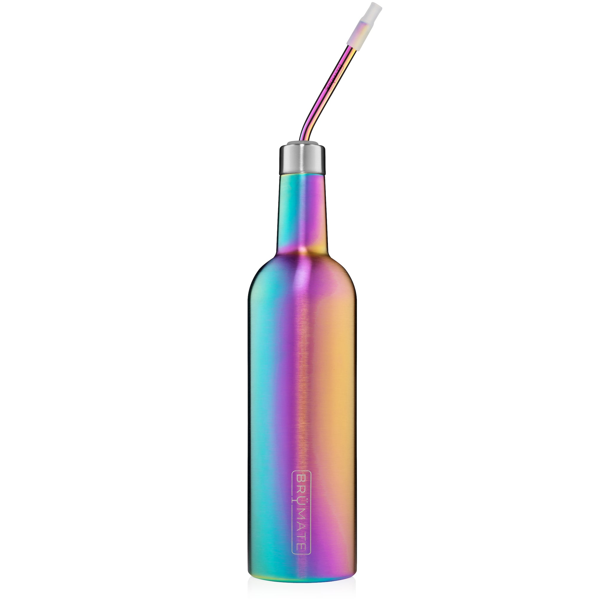 Winesulator™ Infinity Straw | Rainbow Titanium