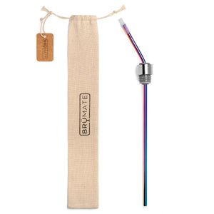 Winesulator™ Infinity Straw | Rainbow Titanium