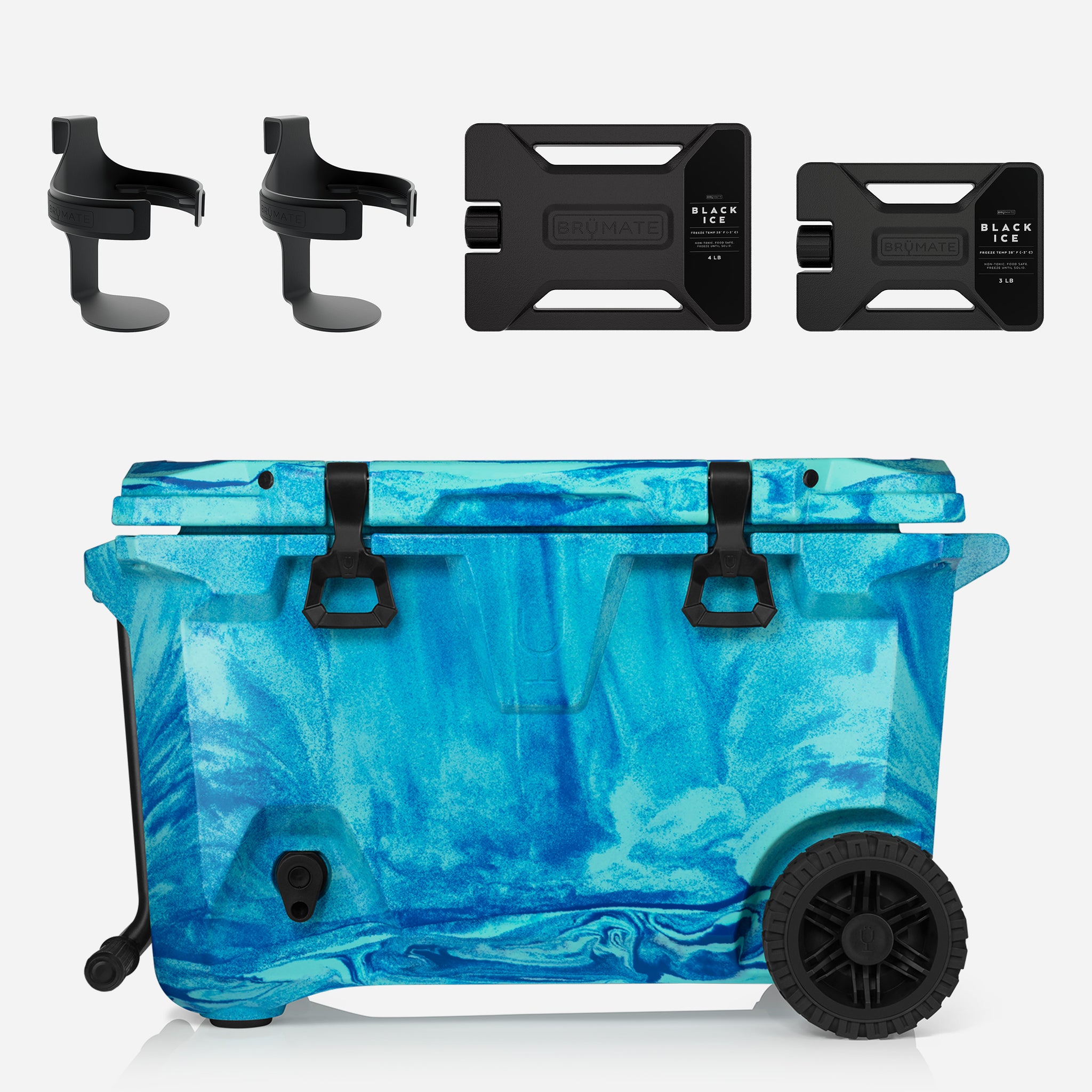 BrüTank Double Drink Holder Bundle | Ocean Swirl